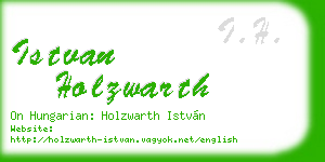 istvan holzwarth business card